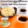 Asian Red Oil Spicy Noodle, Sichuan Chili Oil Wide Noodles, Chinese chewy Instant Ramen Noodles, Non-fried flat noodles snacks  (Pack of 4) view 4