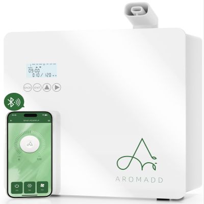 2025 Upgraded 3500 Sq.Ft Smart Scent Machine - HVAC System, Whole House Aroma & Hotel Collection Diffuser, Waterless Essential Oil Diffuser for Home, Office, 600ML Capacity, Cold Air Tech (White)