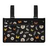 SUITOSELFY Wheelchair Side Bag White Daisy Dragonfly Print Wheelchair Bags to Hand on Side Armrest Pouch with Cup Holder Wheelchair Accessories Organizer Bags for Walkers Rollator view 1