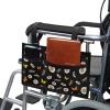 SUITOSELFY Wheelchair Side Bag White Daisy Dragonfly Print Wheelchair Bags to Hand on Side Armrest Pouch with Cup Holder Wheelchair Accessories Organizer Bags for Walkers Rollator view 3