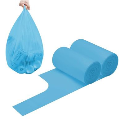 2-4 Gallon Portable Trash Bags, Thicken Vest type Small Garbage Bags for Office, Kitchen, Bedroom and more, 60 Counts Blue