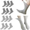 BLULILY 3 Pair Diabetic Quarter Socks for Women Mens No Binding Top Seamless Loose Wide Mouth Casual Cotton Short Ankle Socks view 2