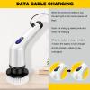 3-in-1 Cordless Spin Scrubber, Electric Spin Scrubber with 2 Speeds,Power Spin Scrubber with 3 Replaceable Brush Heads, Handheld Power Scrubber for Sink,Home,Bathroom, Kitchen,Floor view 4