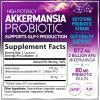Akkermansia Probiotic 2 Billion AFU - Best Strain for GLP-1 Production Support - with Prebiotic Fiber for Natural Digestive & Gut Health for Women & Men - Non-GMO & Bottled in USA - 60 Capsules view 2