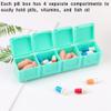 3 Pieces Pill Organizer, 4 Compartments Moisture Proof Pill Box Pocket Purse Portable Travel Vitamin Container Medicine Case view 2