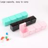 3 Pieces Pill Organizer, 4 Compartments Moisture Proof Pill Box Pocket Purse Portable Travel Vitamin Container Medicine Case view 3