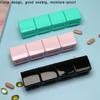 3 Pieces Pill Organizer, 4 Compartments Moisture Proof Pill Box Pocket Purse Portable Travel Vitamin Container Medicine Case view 4