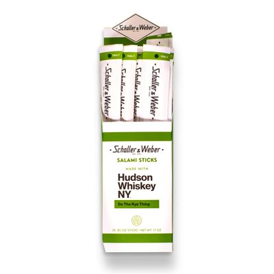 Schaller & Weber Salami Snack Sticks with Hudson Whiskey, 0.85 Oz (20pk)