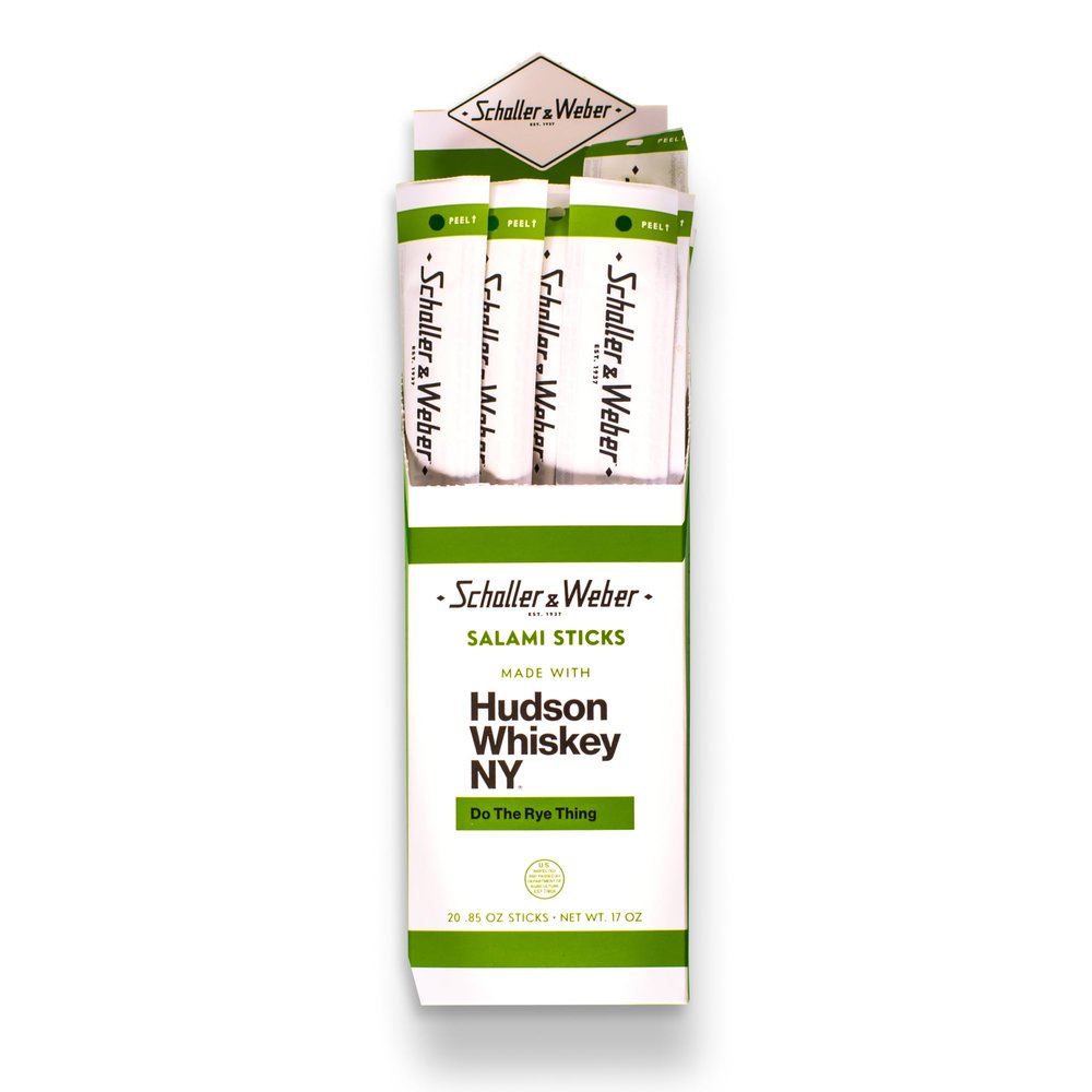 Schaller & Weber Salami Snack Sticks with Hudson Whiskey, 0.85 Oz (20pk)