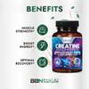 Built by Nature Creatine Monohydrate Pills - Micronized Creatine Supplement for Men & Women - Muscle Strength, Energy, Endurance, and Recovery - Gluten-Free, Vegan, Non-GMO - 60 Capsules view 4