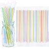 Disposable Bubble tea/Boba tea/Smoothies/Juice/Tapioca Pearls clear & striped plastic straws, Case of 2000 view 1