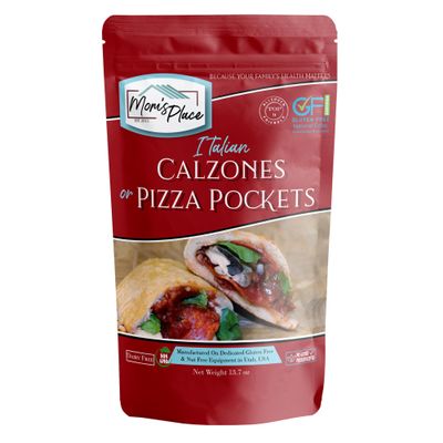 Moms Place Gluten-Free Italian Calzones or Pizza Pockets Mix, Nut Free, Dairy Free, Soy Free, 12 Servings,13.7 oz.