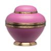 Adult Brass Urn for Human Ashes - Matte Lilac Purple Brass Black - Phoenix Memorials Island Breeze Caribbean Urns - Etched Band - Memorial, Funeral, Burial, Cemetery, or Home Decorative Urn view 1