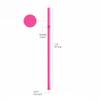 Flexible Plastic Drinking Straws - 7.75" x 0.23" (250, Pink) view 3