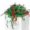 Mefleet 2 LB Crinkle Cut Paper Shred Filler Green & Red Crinkle Shredded Paper for Gift Box - Gift Basket Bag Filler - Grass Cushion Stuffing for Christmas Holiday Packaging Wrapping view 2