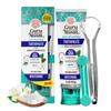 GuruNanda Hydroxyapatite Toothpaste, SLS & Fluoride Free, Whitening Toothpaste with Tongue Scraper & Squeezer - Freshens Breath, Fights Plaque - Natural CocoMint Jasmine Neem, 4.2oz view 1