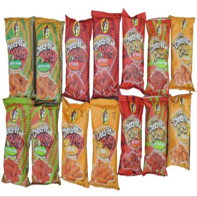 Buc-ee's Chees-ee Curls and Puffs Bundle - Chips - Snacks - Cheese - 14 Bags - Gift - Beaver