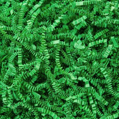 Mefleet 2 LB Crinkle Cut Paper Shred Filler Green Crinkle Shredded Paper for Gift Box - Gift Basket Bag Filler - Grass Cushion Stuffing for Christmas Holiday Packaging Wrapping
