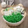 Mefleet 2 LB Crinkle Cut Paper Shred Filler Green Crinkle Shredded Paper for Gift Box - Gift Basket Bag Filler - Grass Cushion Stuffing for Christmas Holiday Packaging Wrapping view 3