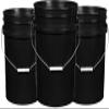 House Naturals 5 Gallon Black Bucket with Aqua lid Pack of 3 Made in USA containers view 2
