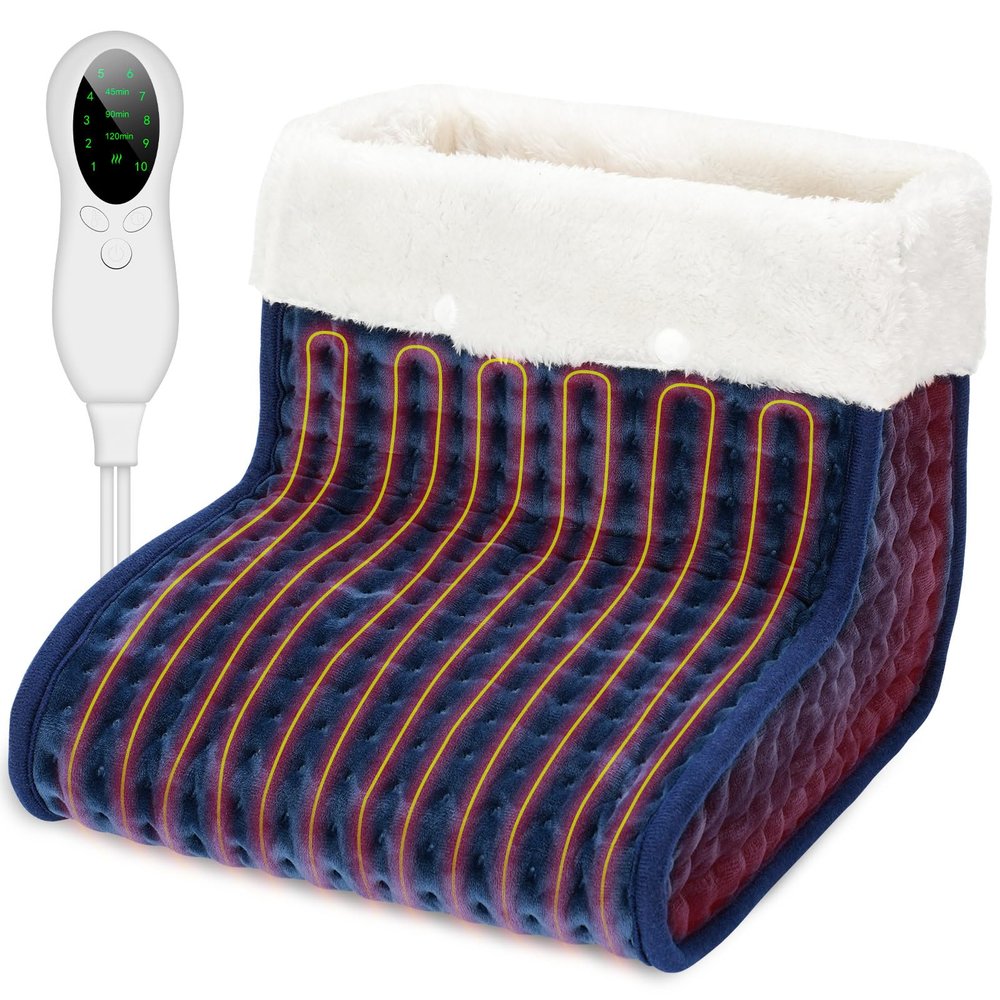 CYFIE Feet Warmers, Under Desk Foot Warmer for Women Men, Electric Heating Pad, 10 Level Heating 3 Level Timer with Auto Shut-Off, Winter Warmer for Home, Office, Indoor