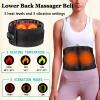 Cordless Heating Pad with Massager, Back Brace Heating Pad for Back Pain Relief, Heated Back Support Belt with 3 Heating & Vibration Modes, Rechargeable Low Back Massager for Women Men view 3