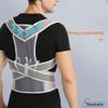 GEDRACKPMYN Posture Corrector for Women & Man, Scoliosis Back Brace for Waist, Back Shoulder Lumbar Adjustable Breathable Support for Neck, Back, Shoulder Pain Relief,L,Grey view 3