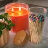 Decorative Matches in a Gold Heart Foil Glass Jar | 4" Dark Red Long Matches (100 match sticks) + Cork Top Glass Holder + Striker Stickers, Gifts, Dcor & Candle Accessories by Thankful Greetings USA view 3
