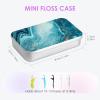 Gerkia 2Pack Travel Floss Picks Case, Refillable Portable Floss Pick Holder and Dispenser, Small Tin Box Containers. view 2