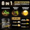 8in1 Cortisol Shield - Ashwagandha and Magnesium, Rhodiola Rosea, Lions Mane, Sea Moss, Turmeric, St Jonh's Wort - Mind& Mood Balance, Rest Well, Support Immume - 60 Capsules view 2