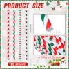 Uiifan 100 Pcs Christmas Straws Plastic Drinking Christmas 9 Inch 4 Styles Reusable Hard Straws for Holiday Birthday Wedding Family Party Favors Supplies(Classic) view 3