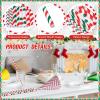 Uiifan 100 Pcs Christmas Straws Plastic Drinking Christmas 9 Inch 4 Styles Reusable Hard Straws for Holiday Birthday Wedding Family Party Favors Supplies(Classic) view 4