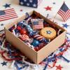 ZEBMOON 2 LB Red White Blue Crinkle Cut Paper Shred Filler Great for Gift Wrapping, Basket Filling, Birthday, Wedding, Independence Day, 4 of July Party Decorations Filling Supplies view 3