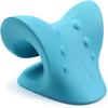 Neck and Shoulder Relaxer, Cervical Traction Device for Pain Relief and Cervical Spine Alignment, Chiropractic Pillow Neck Stretcher (Blue) view 2