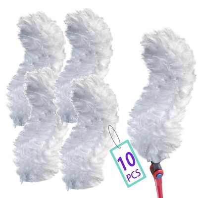 10 Count Heavy Duty Dusting Refills for O Cedar Flex & Catch | Disposable Duster Refill with Cleaning Fibers | Traps 3X More Dust Than Traditional Feather Duster