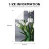 White Tulips Flowers Waffle Kitchen Towel - Absorbent and Reusable Hand Towel, Washable Dish Towel with Hanging Loop view 2