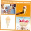 CATIEBYE 50pcs Mini Cones for Ice Cream and Charcuterie Rustic Food Serving Cones for Parties Catering and Restaurants for Appetizers and Desserts view 2