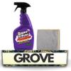 Super Clean Citrus Scent Foaming Cleaner and Degreaser Spray 32 oz Bundle with Microfiber Cloth - Heavy Duty Degreaser for Kitchen, Oil, Grime, and Dirt Removal - (2 Items) view 1