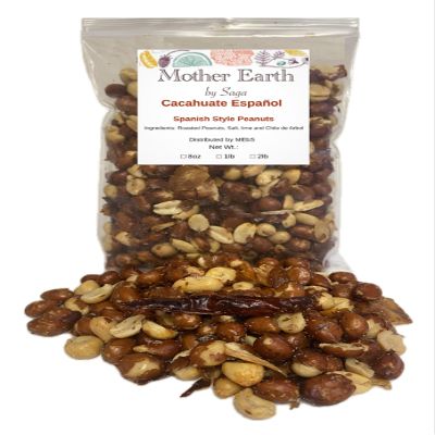 Cacahuate espaol - Roasted peanuts Lime Salt with Chile de Arbol (1 lb) - Cacahuate sal limon y Chile de Arbol Authentic Mexican Style (1 lb)