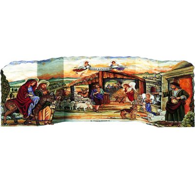 11589 - Calendar - 3-Dimensional Nativity Scene - 11"H x 22.5"W x .1"D