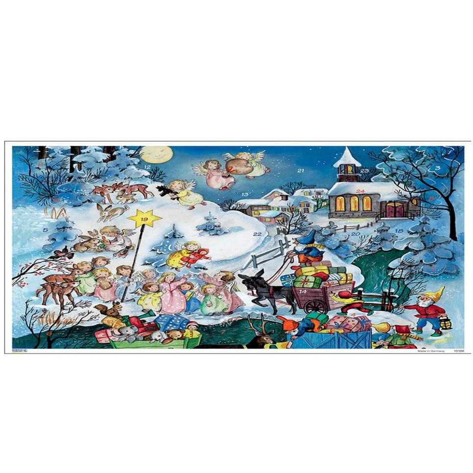 10106 - Calendar - Angels, Elves and Animals - 8"H x 11.5"W x .1"D