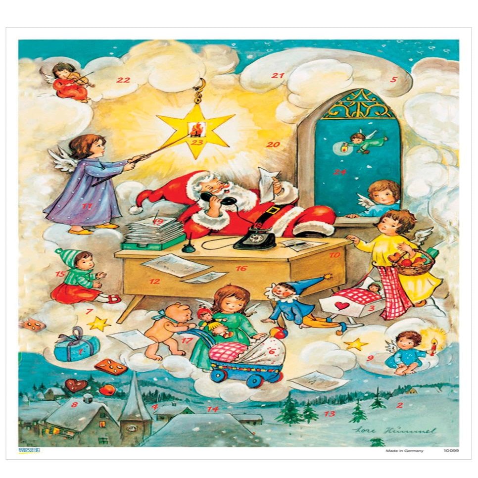 10099 - Calendar - Santa at Desk - 11.5"H x 8"W x .1"D