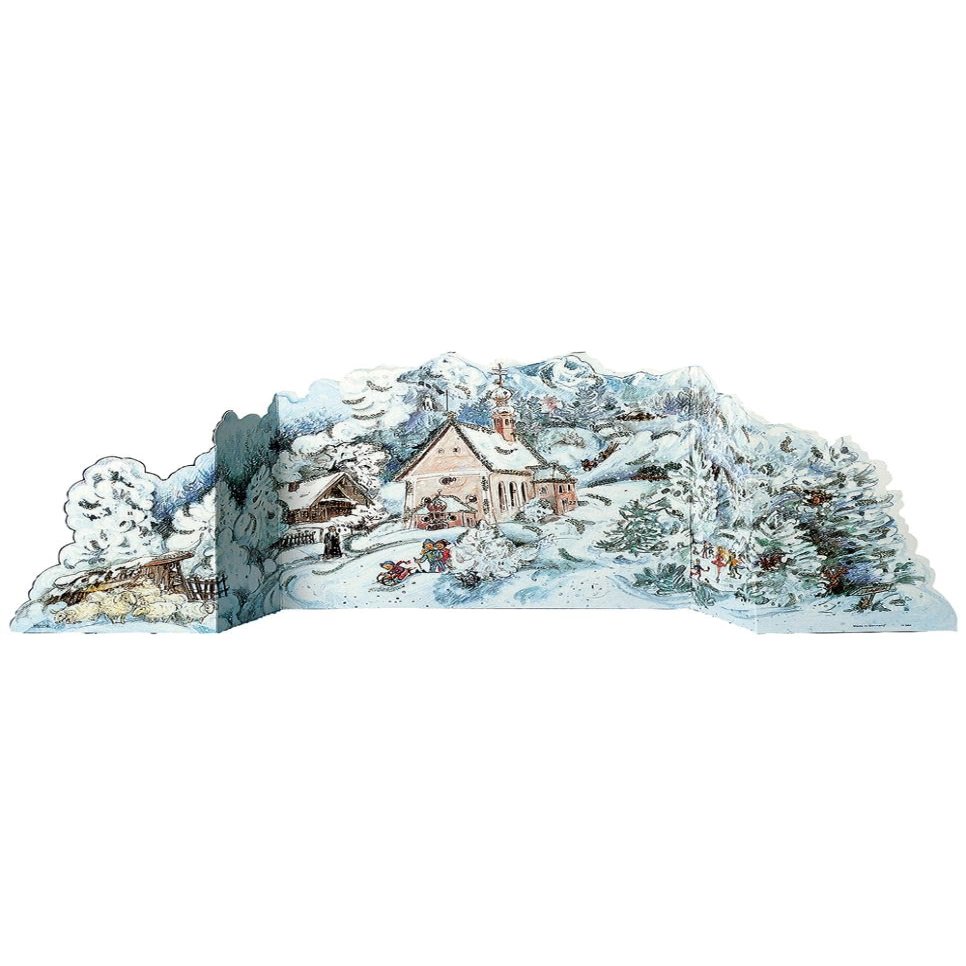 11584 - Calendar - 3-Dimensional Winter Scene - 10"H x 19.5"W x 3"D