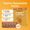 CirC Energy Bites - 12 Pack Honey Peanut Oat Gluten Free Protein Balls - 10g Protein, Whole Grains, Nuts & Fruit - Portable Healthy Snacks for Adults & Kids, 5 Piece Resealable Packs view 3