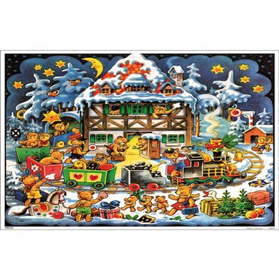 10425 - Calendar - Teddy Village - 10.75"H x 11.5"W x .1"D