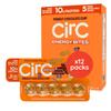 CirC Energy Bites - 12 Pack Peanut Chocolate Chip Gluten Free Protein Balls - 10g Protein, Whole Grains, Nuts & Fruit - Portable Healthy Snacks for Adults & Kids, 5 Piece Resealable Packs view 1