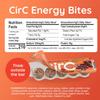 CirC Energy Bites - 12 Pack Peanut Chocolate Chip Gluten Free Protein Balls - 10g Protein, Whole Grains, Nuts & Fruit - Portable Healthy Snacks for Adults & Kids, 5 Piece Resealable Packs view 2