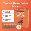 CirC Energy Bites - 12 Pack Peanut Chocolate Chip Gluten Free Protein Balls - 10g Protein, Whole Grains, Nuts & Fruit - Portable Healthy Snacks for Adults & Kids, 5 Piece Resealable Packs view 3