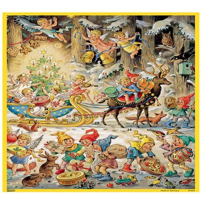 10094 - Calendar - Elves with Angels - 11.5"H x 8"W x .1"D