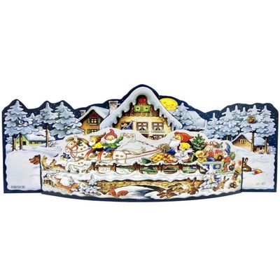 11211 - Calendar - 3-Dimensional Sleigh Ride - 8.5"H x 14"W x 3"D